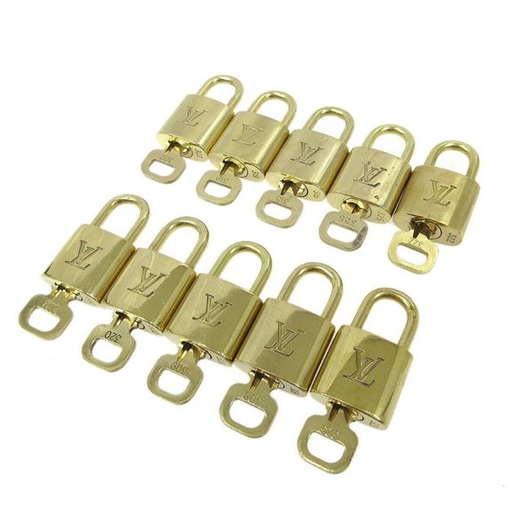 LOUIS VUITTON Padlock & Key Bag Accessories Charm 10 Piece Set - Picture 1 of 1